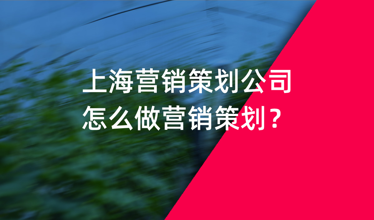 上海营销策划公司怎么做营销策划？