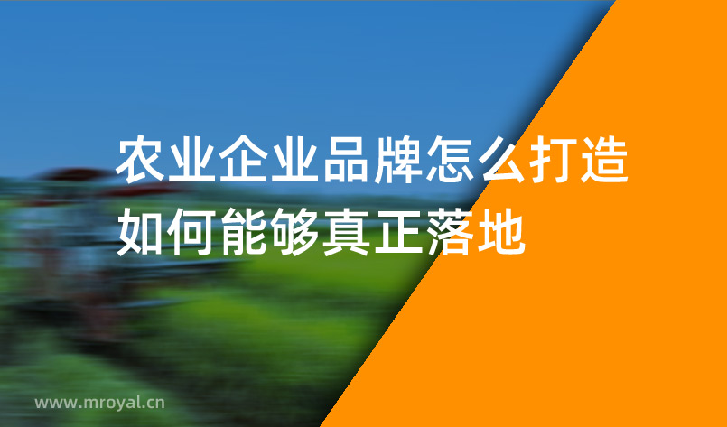 农业企业品牌怎么打造，如何能够真正落地