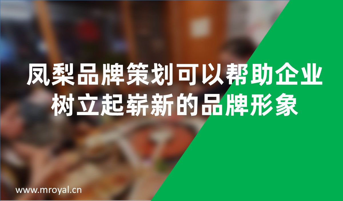 凤梨品牌策划可以帮助企业树立起崭新的品牌形象