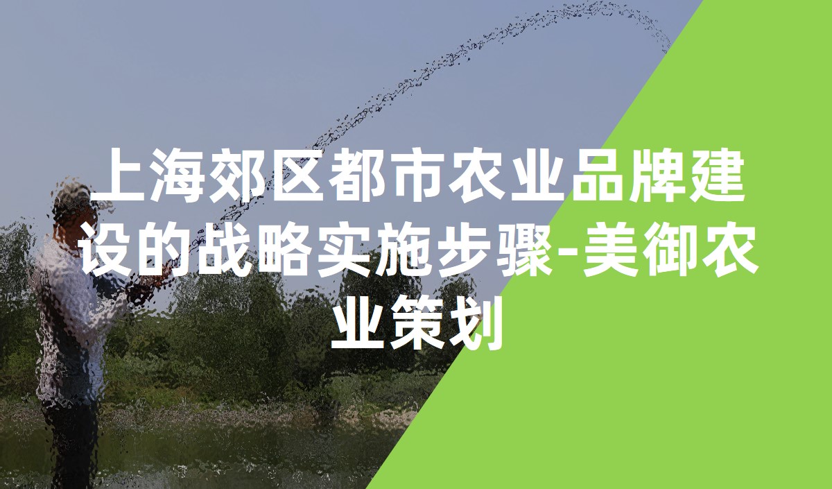 上海郊区都市农业品牌建设的战略实施步骤-美御农业策划