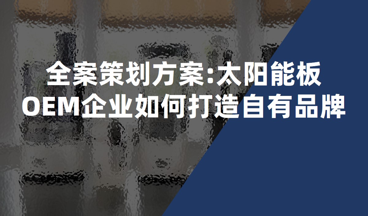 全案策划方案:太阳能板OEM企业如何打造自有品牌