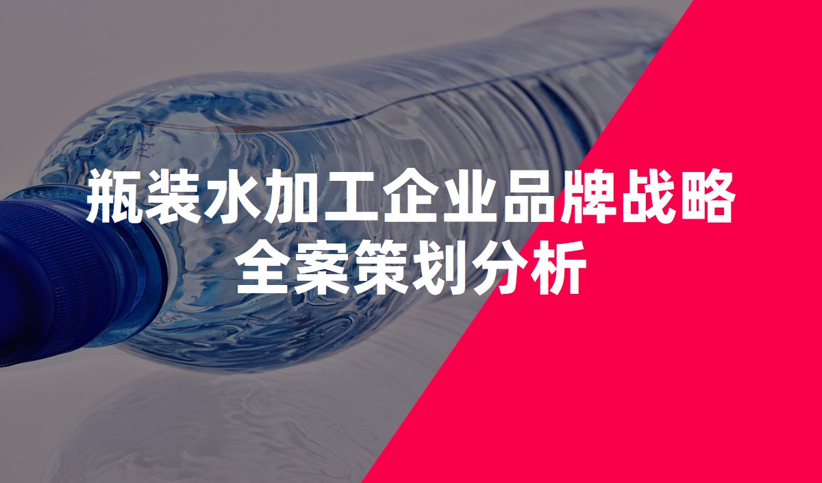 瓶装水加工企业品牌战略全案策划分析